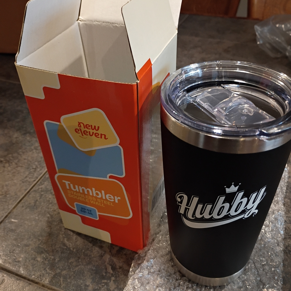 Black 'Hubby' Tumbler with Lid